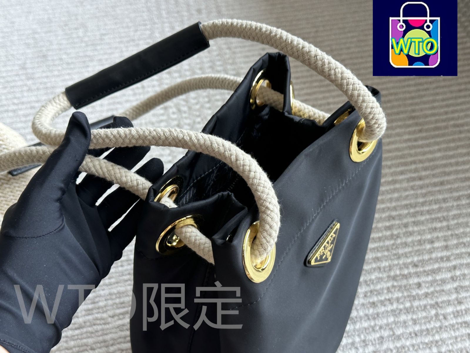 今日特価】Prada ナイロンバケットバッグ！送料無料！在庫限定