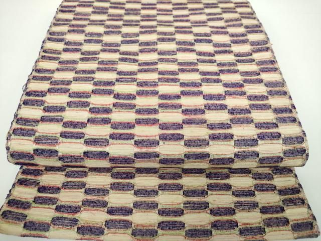 平和屋着物○九寸名古屋帯 型染 群鳥 稲穂 正絹 逸品 DAAW4448cm 平和