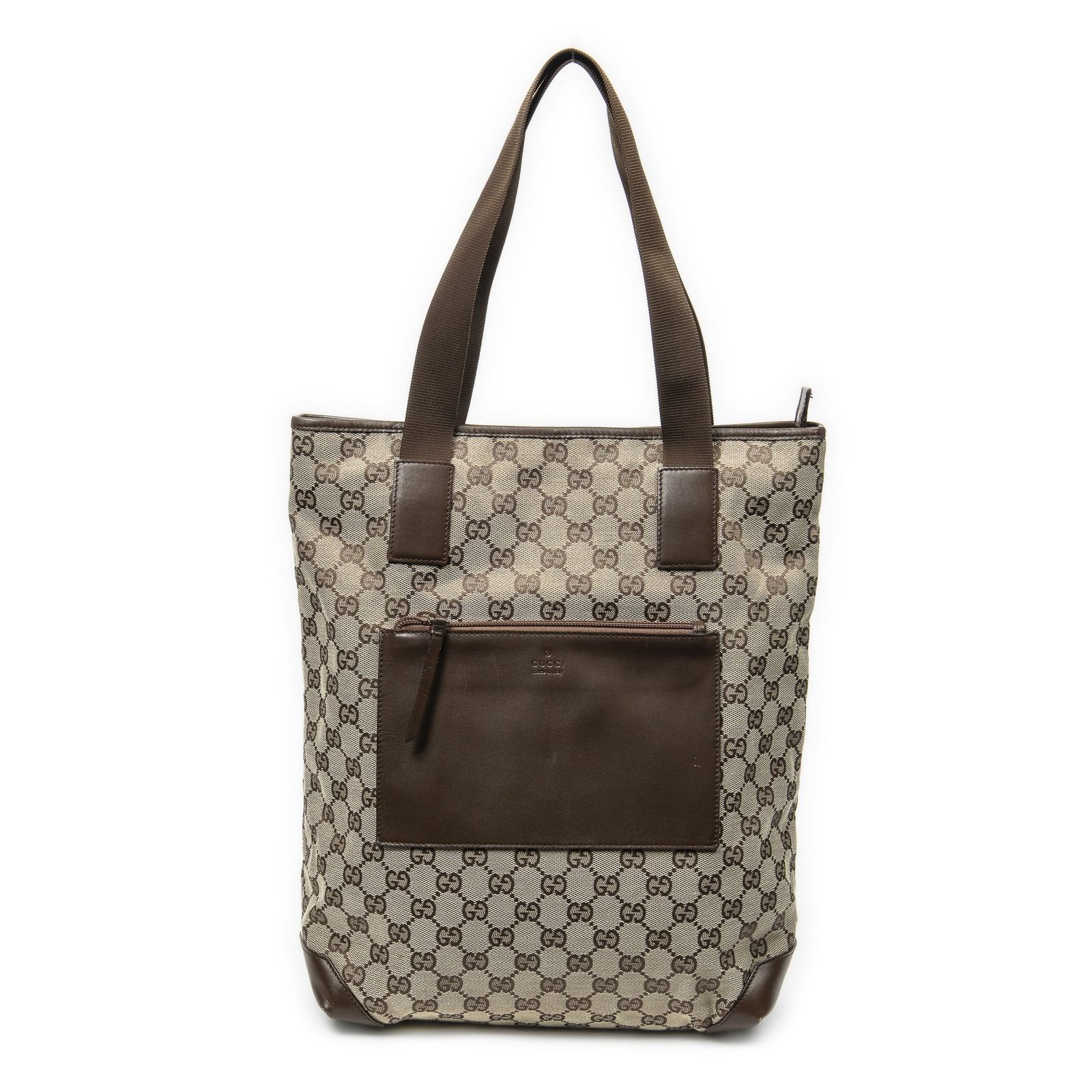 GUCCI グッチバーティカルトートベージュ|ブラウンGGキャンバスA