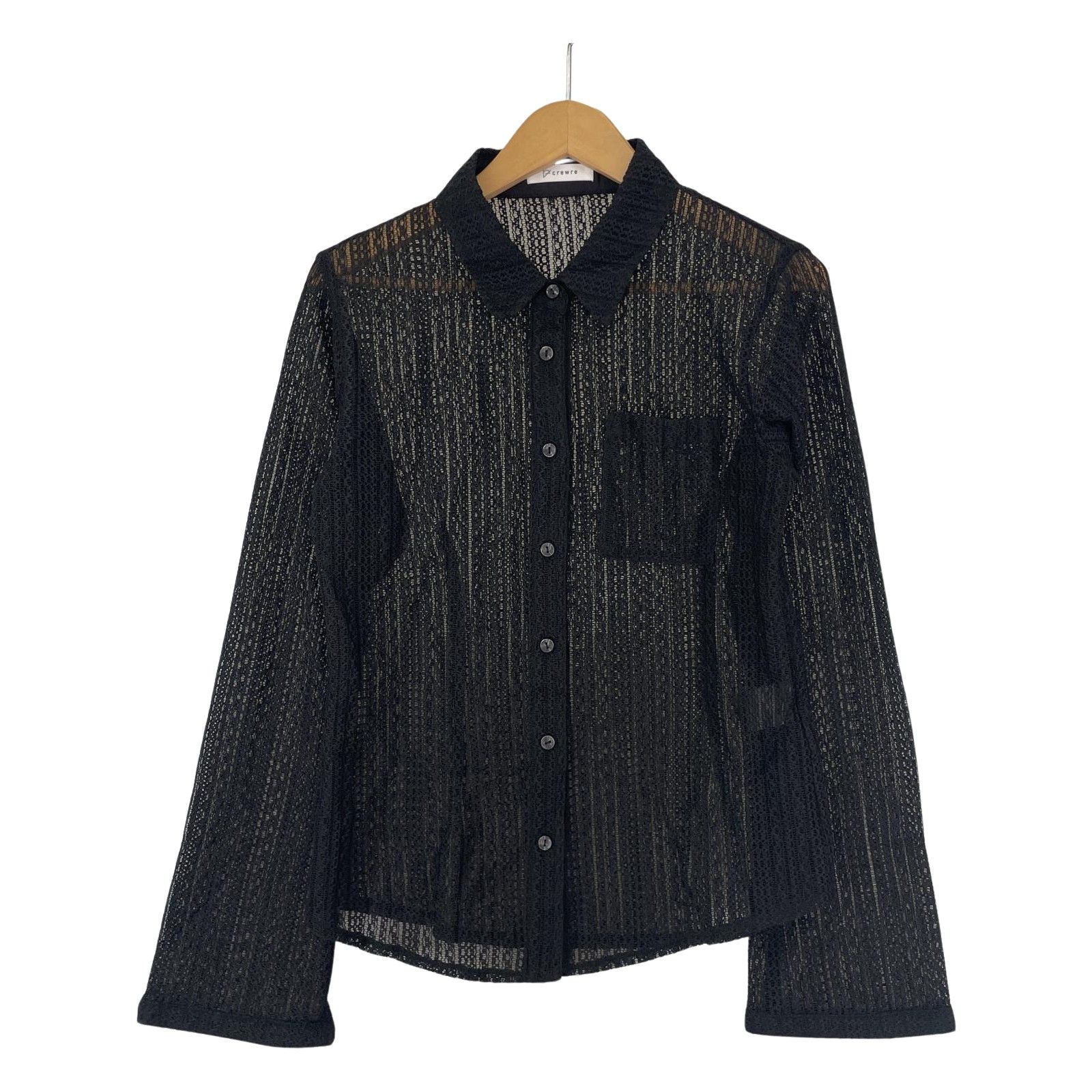 crewre online shop / フレアスリーブメッシュシャツ