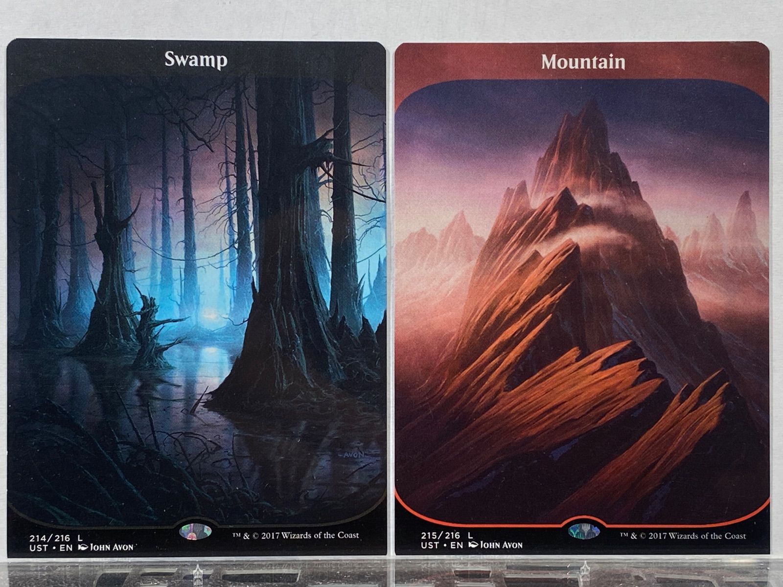 MTG Unstable UST 基本土地 平地島沼山森 フルアート 英語版 5種