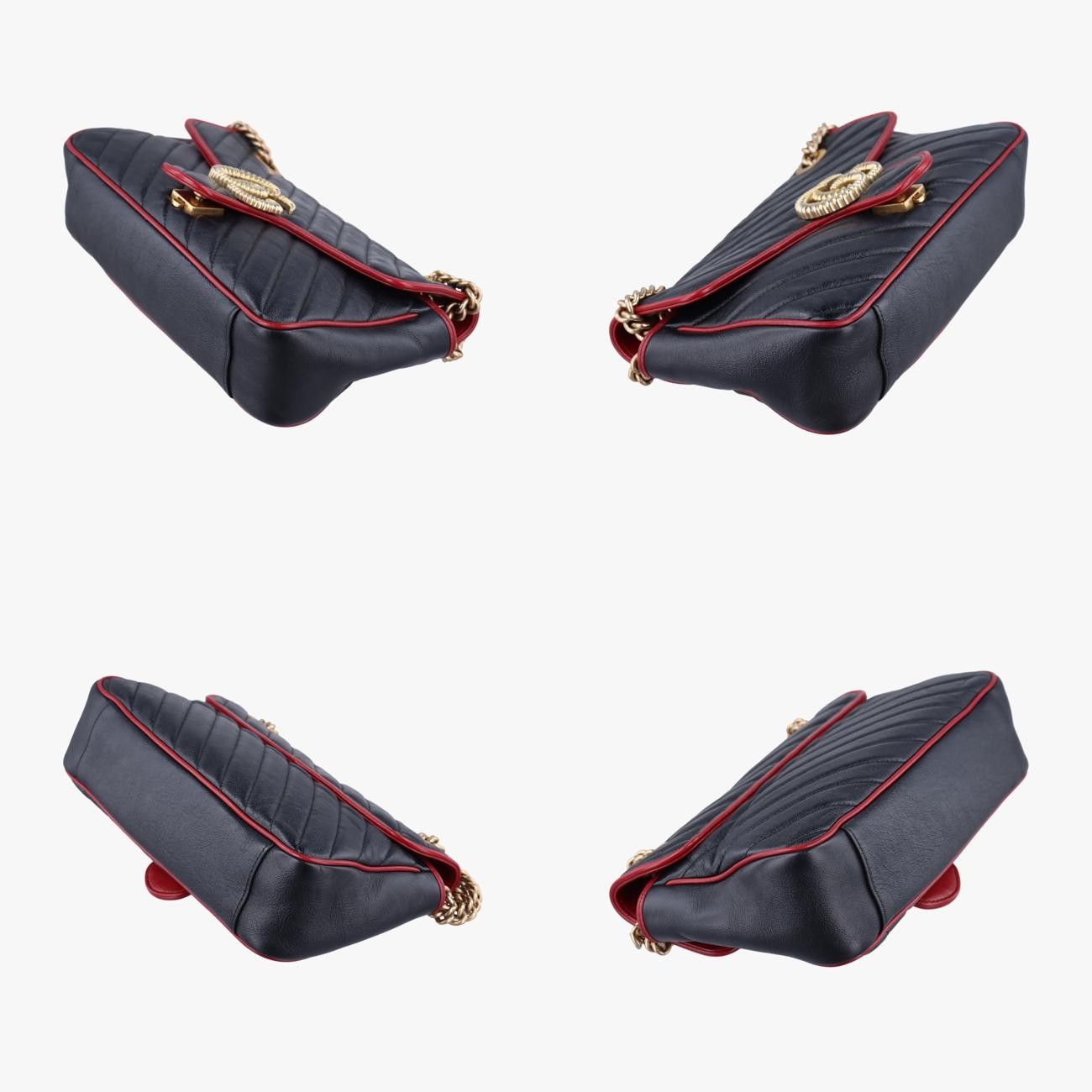 グッチGucciGGマーモントブラック×レッドレザー443497G029515359