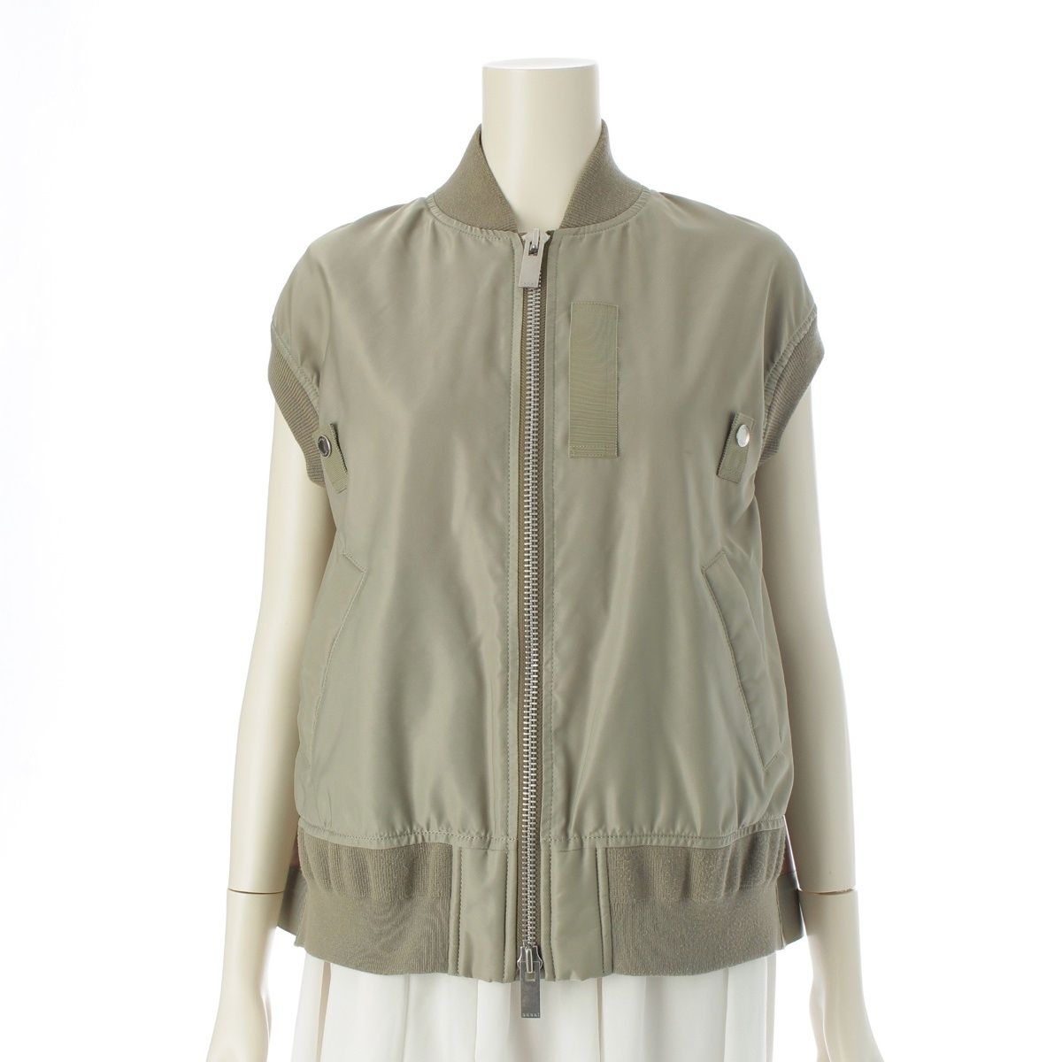 【関税・送料込】sacai MA-1 ナイロン フロントジップ ベスト 関税・送料込】sacai MA-1 ナイロン フロントジップ ベスト
