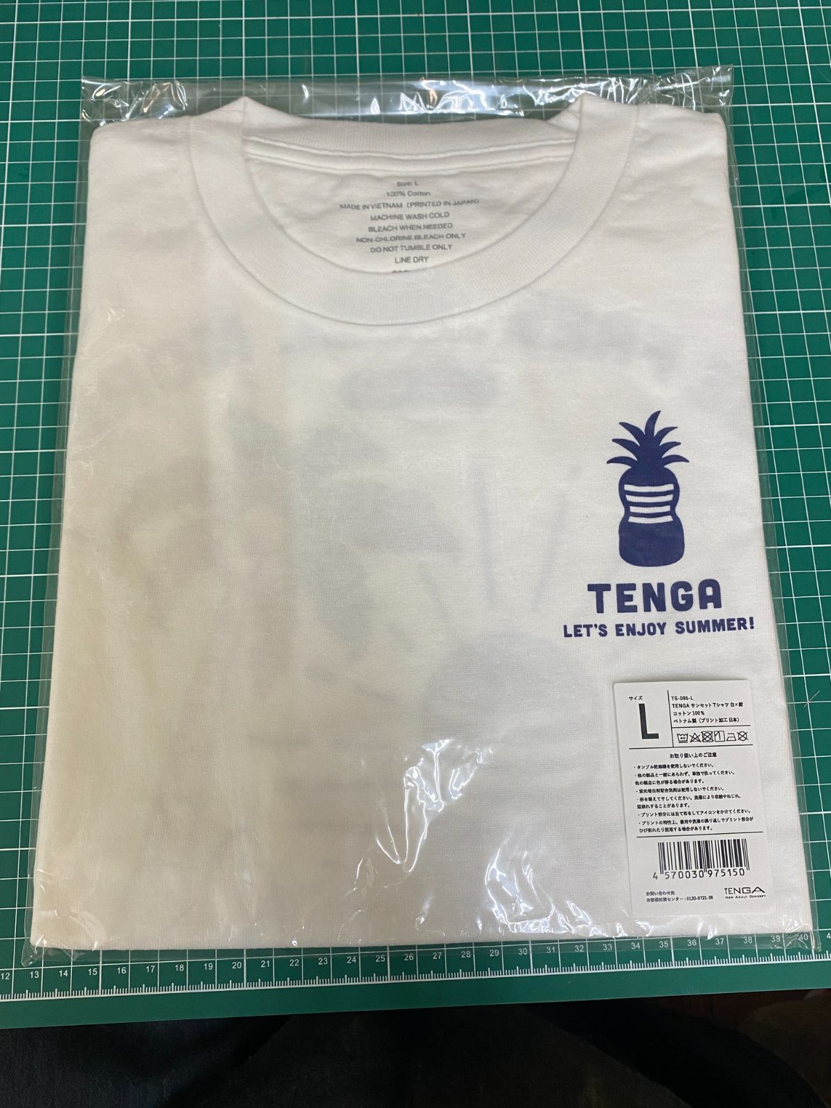 TENGA　テンガ　サンセット　Tシャツ　白×紺　L　新品　未使用　（店頭併売品）