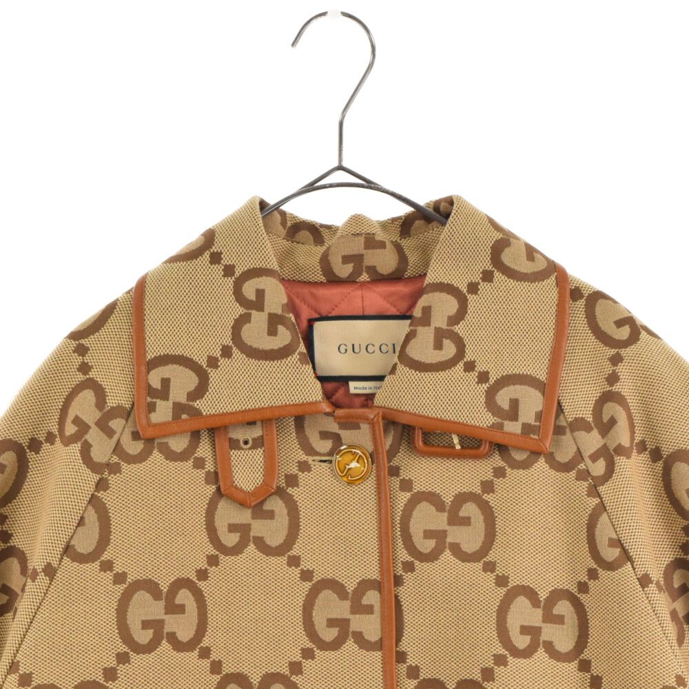 GUCCI (グッチ) Jumbo GG Canvas Wool Car Coat ジャンボ GG