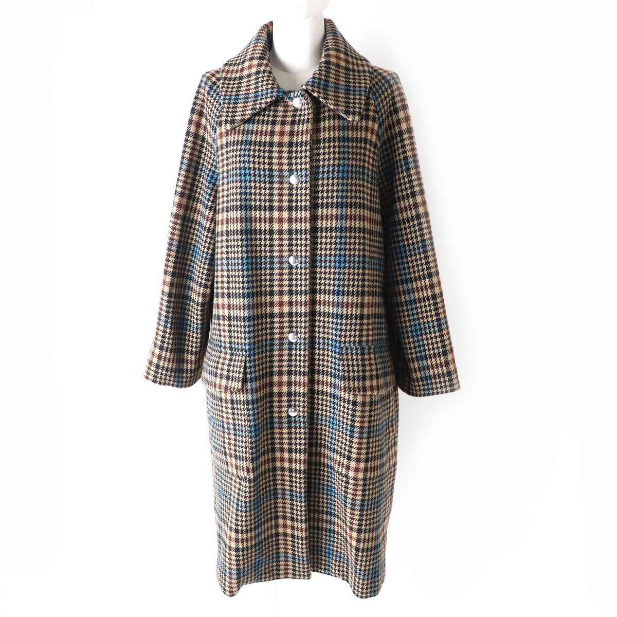 極美品△正規品 BARENA バレナ レディース グレンチェック柄 千鳥格子  