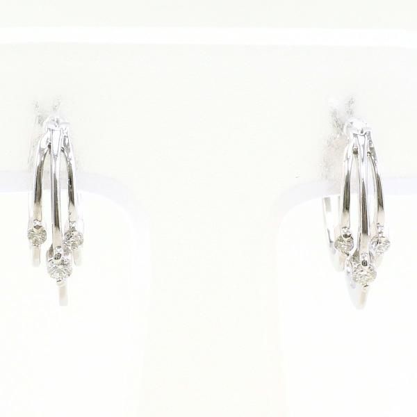 K18WG ピアス pierced earrings ダイヤ 0.05 ×2 総重量約2.6g