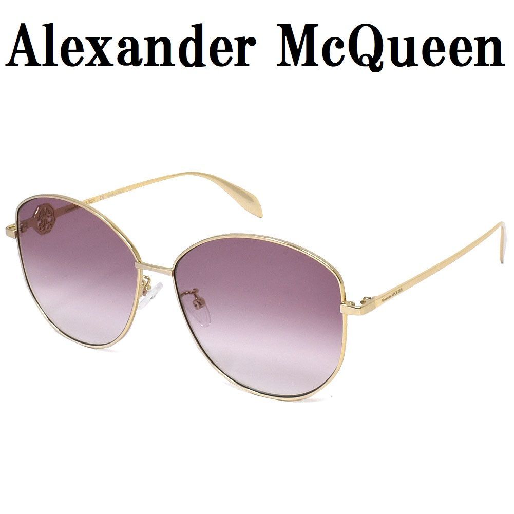 アレキサンダー マックイーン Alexander McQueen AM0288S 003 マックイーン サングラス アジアンフィット UVカット  紫外線カット レディース バイオレット ゴールド - メルカリ