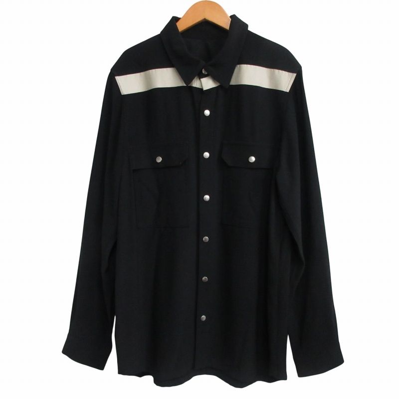 Rick Owens リックオウエンス☆24AW スナップボタンラリーシャツ Rick Owens リックオウエンス☆24AW スナップボタンラリーシャツ