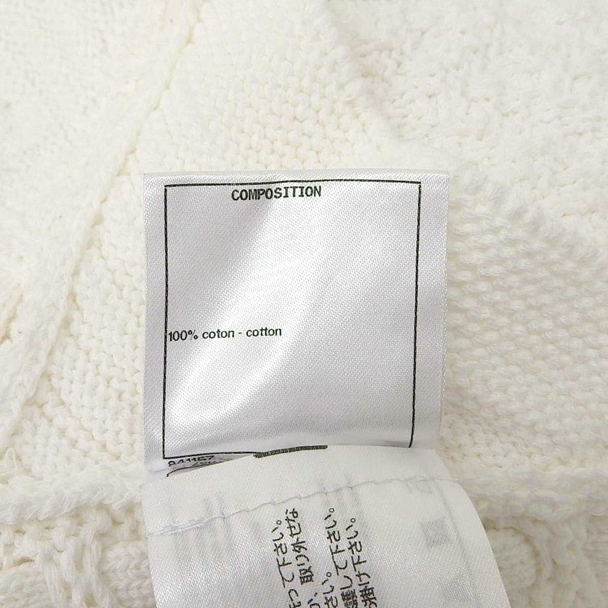 CHANEL - シャネル ココマーク クロップド コットン ニット P63070K48815 レディース ホワイト CHANEL 【中古】 【アパレル・小物】 CHANEL シャネル ココマーク クロップド コットン ニット
