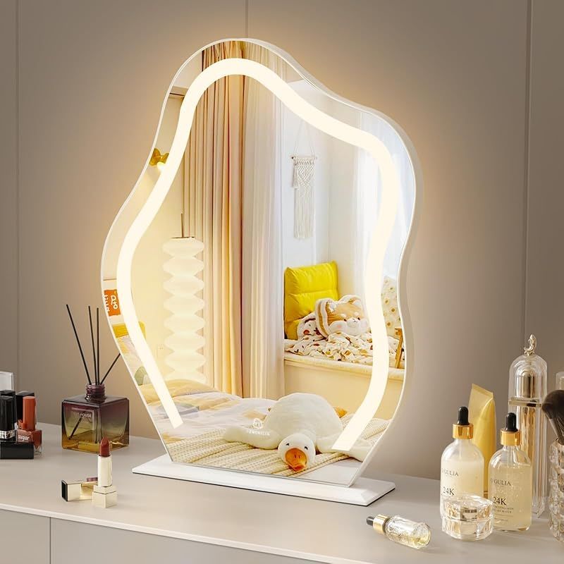 IKEA KRABB 波型壁掛け鏡 大型 ガラス製 IKEA KRABB 波型壁掛け鏡 大型