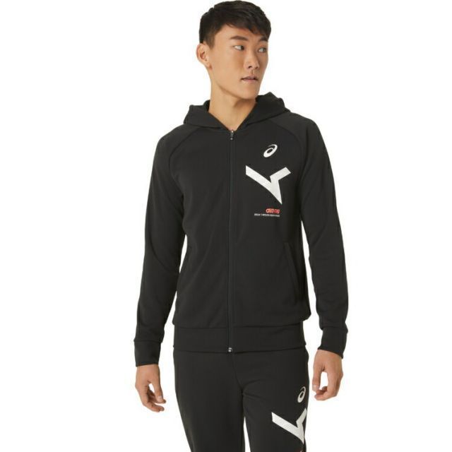 asics アシックス A-I-M SWEAT HOODY パフォーマンスブラック M 2031D998 1 | スポーツ メンズ M ブラック 黒 服 衣類 衣料品ウェア ウエア アウター ポリエステルスウェットフルジップフーディー スウ