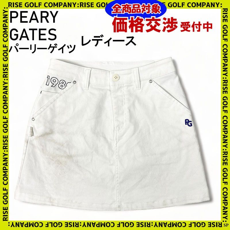 PEARLY GATES パーリーゲイツ スカート ホワイト ロゴ 00