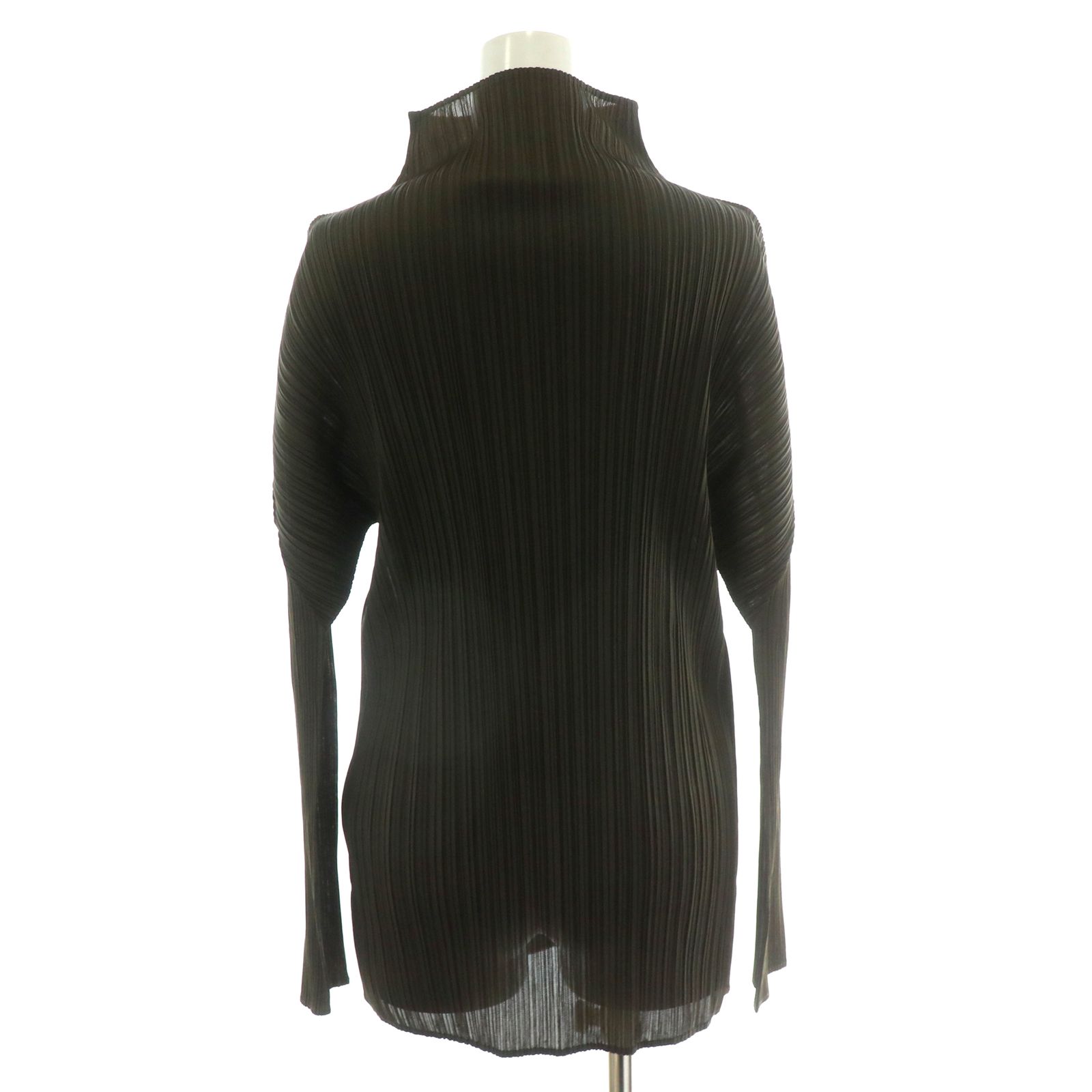 【美品】イッセイミヤケ　プリーツプリーズ　ダークグリーン ボトルネック イッセイミヤケ ISSEY MIYAKE プリーツプリーズ PLEATS PLEASE