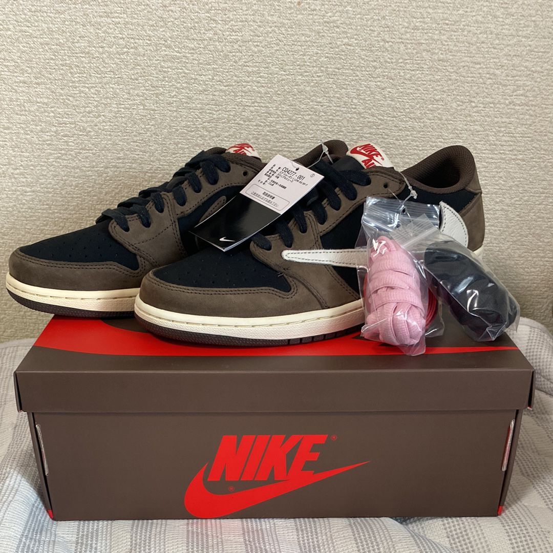 CQ4277-001】新品未使用 ナイキ Travis Scott × Nike Air Jordan 1 Low OG SP-T  