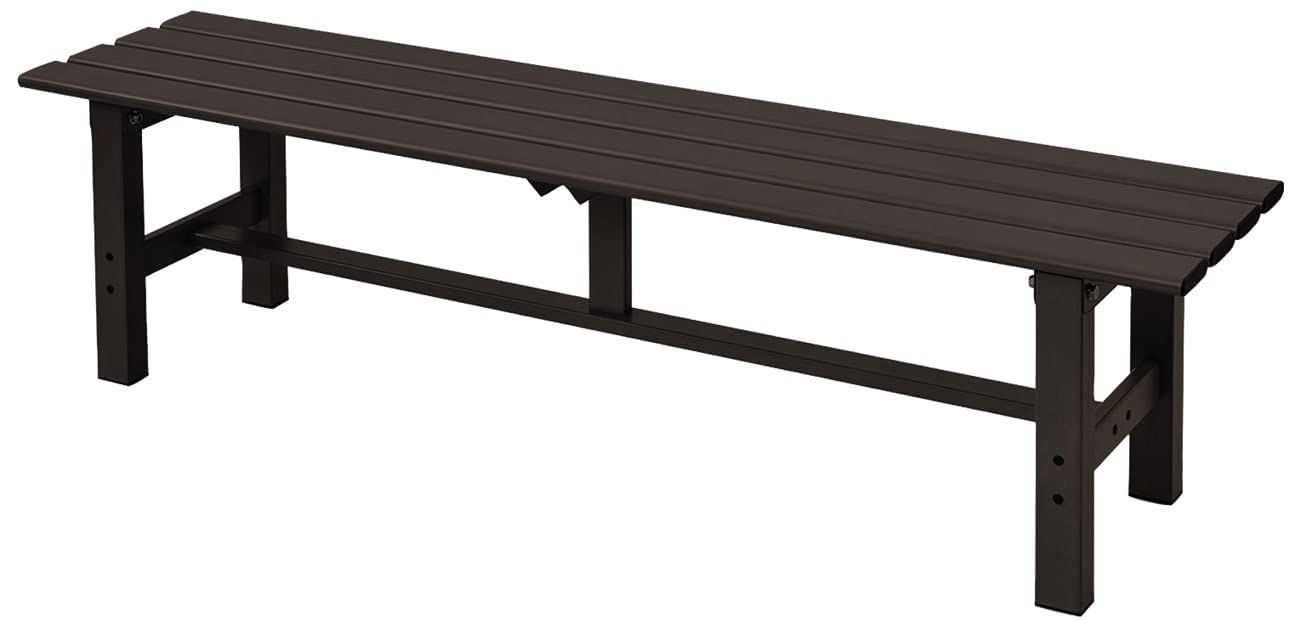 【在庫処分】ガーデンチェア ガーデンベンチ ベランダ バルコニー 幅150×奥行36×高さ40cm 軽量 踏み台 アルミ縁台 玄関台 お庭 [ガーデンマスター] ダークブラウン ABT-150