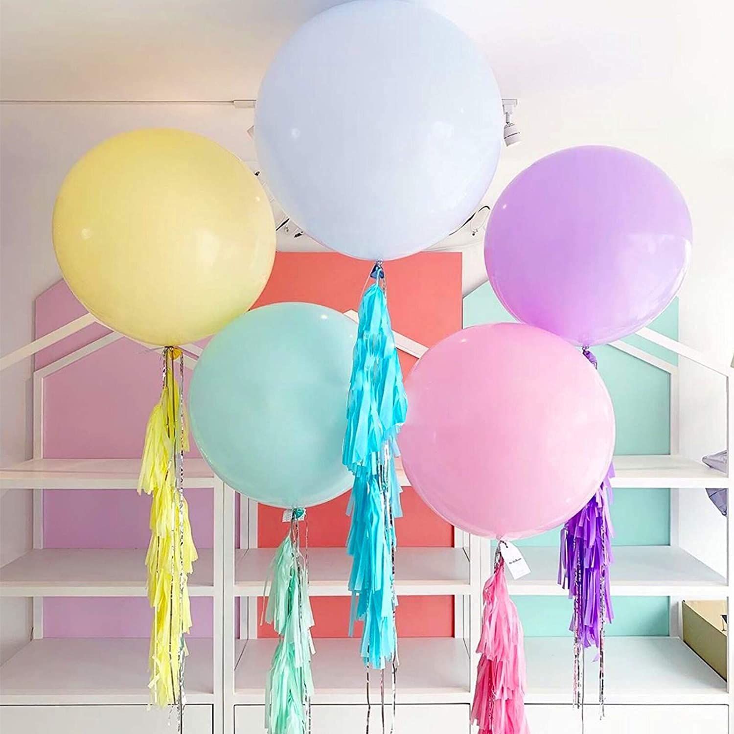 【人気商品】飾り パーティー 誕生日 二次会 結婚式 30個 風船アソート 18インチ 大きい マカロンバルーン 風船
