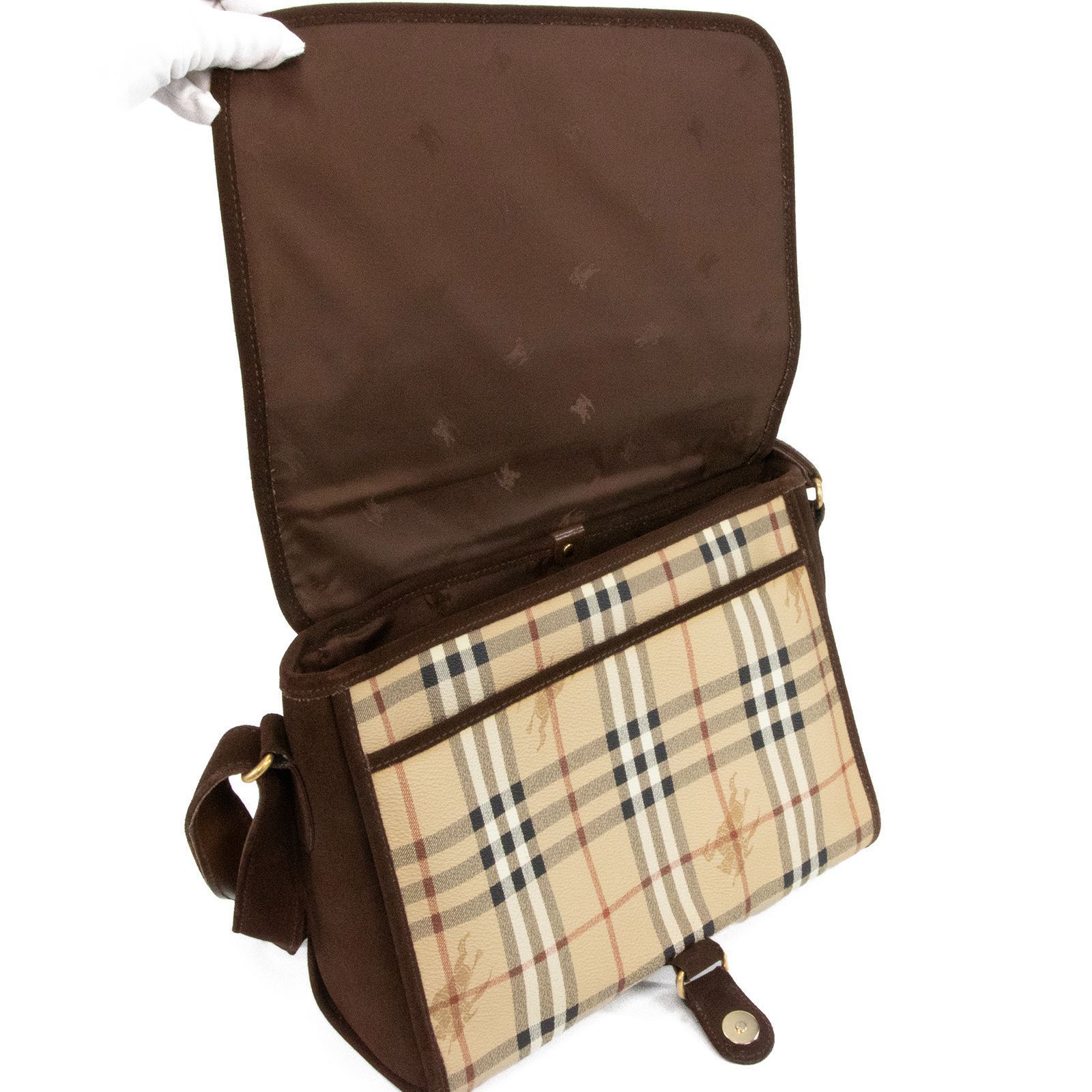 本物 バーバリー ショルダーバッグ メンズ レディース 茶色 斜め掛け チェック 本物 バーバリー ショルダーバッグ メンズ レディース 茶色 斜め掛け