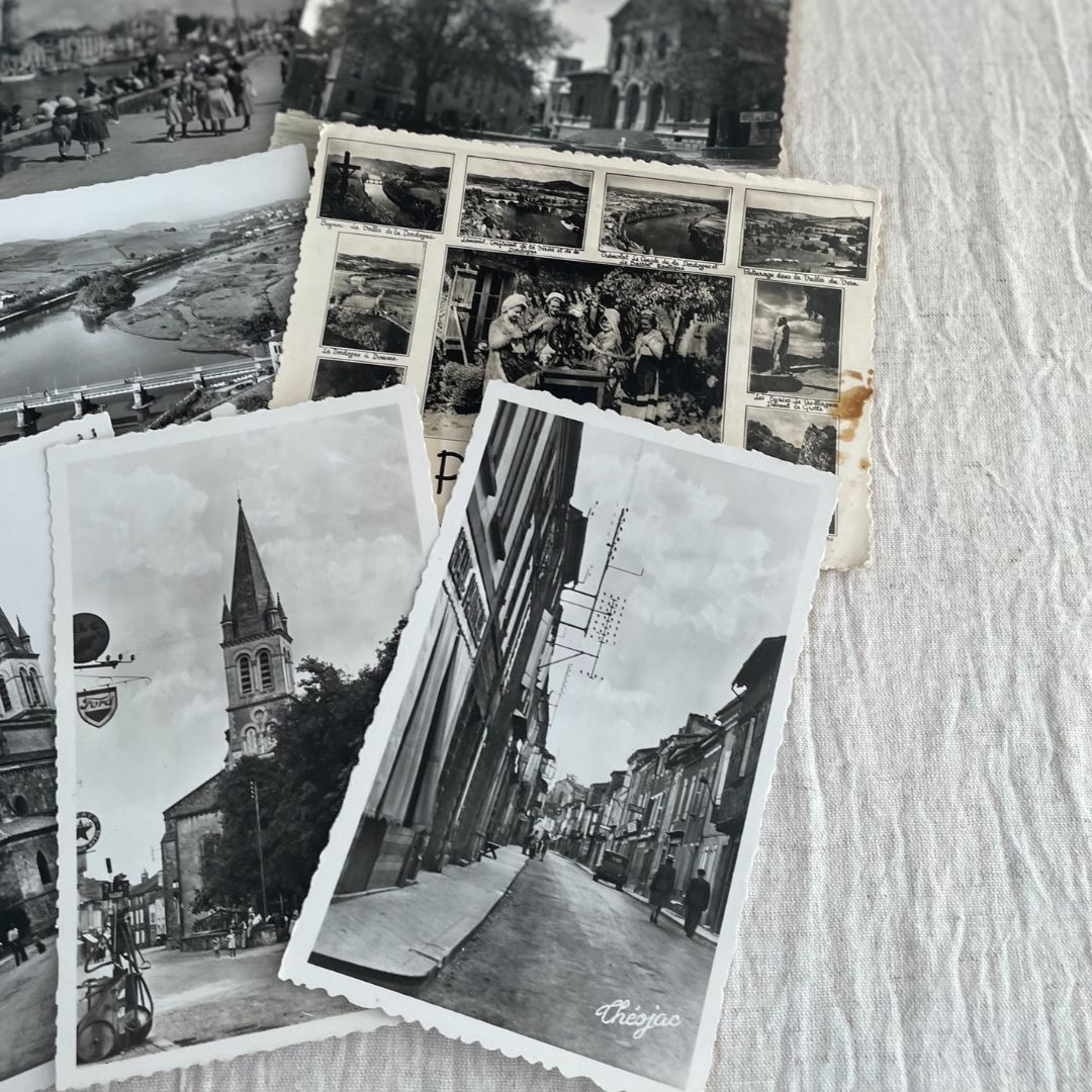 ◆フランスアンティーク｜ポストカード集、白黒写真風景、ハガキ、古い、まとめ売り ◇フランスアンティーク｜ポストカード集、白黒写真風景、ハガキ