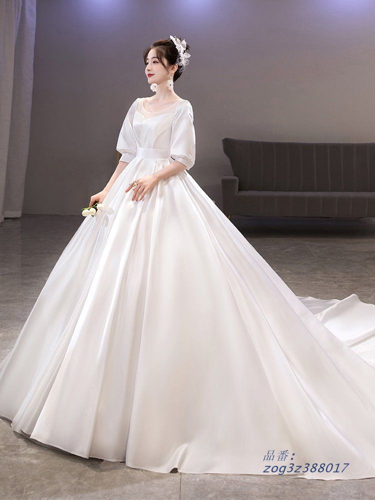 ウェディングドレス ウエディングドレス 二次会 結婚式 前撮り ブライダル プリンセスラインドレス 花嫁 プリンセスドレス ロングドレス zog3z388017