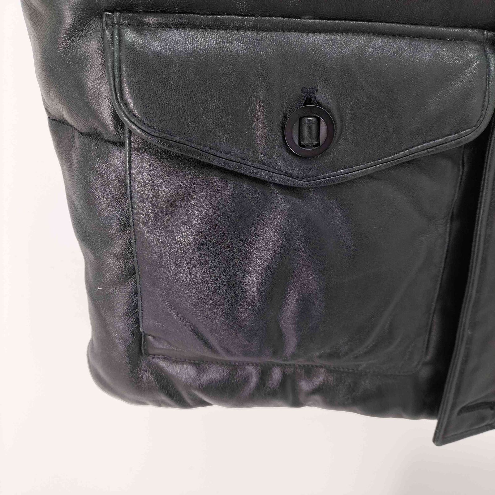 ラムレザーダウンベスト メンズ