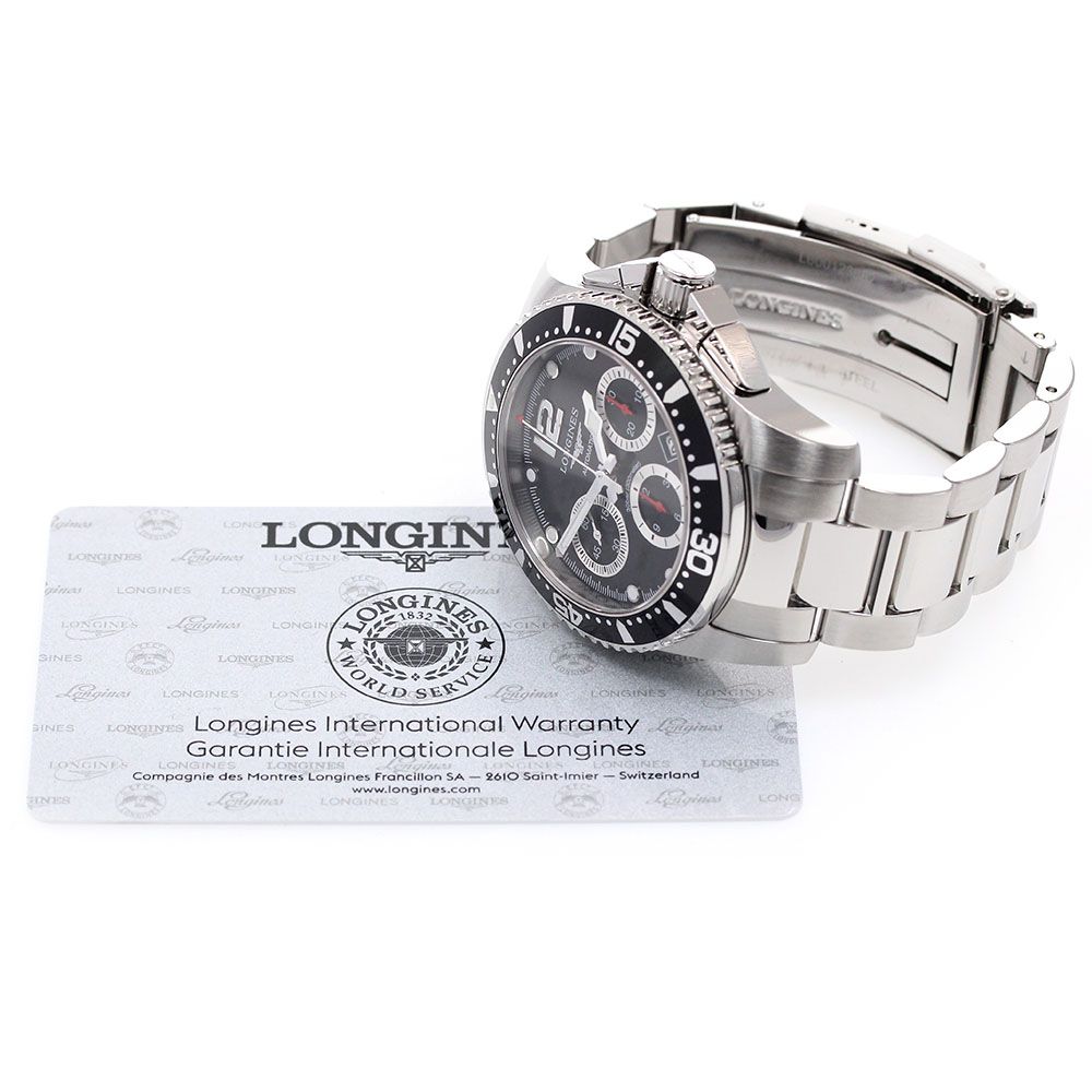 ロンジン LONGINES L3.744.4 ハイドロコンクエスト クロノグラフ 自動巻き メンズ保証書付き_844596 - メルカリ