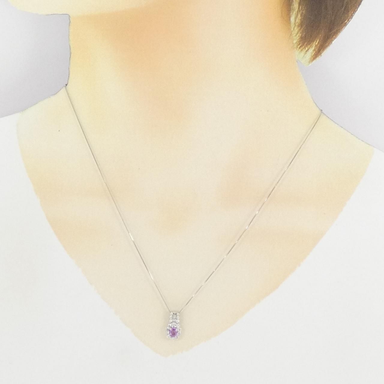 PT900/PT850 サファイヤ ネックレス 0.41CT - メルカリ