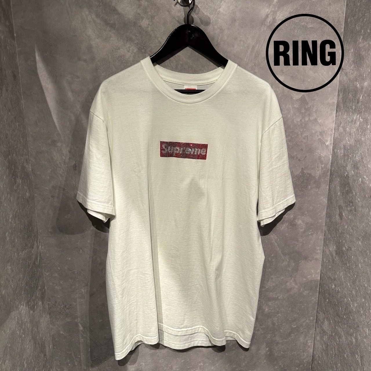 Supreme × SWAROVSKI BOX LOGO Tee