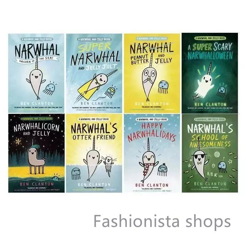 【新品未使用】A Narwhal and Jelly book 8冊洋書 英語絵本英語勉強asdcp46