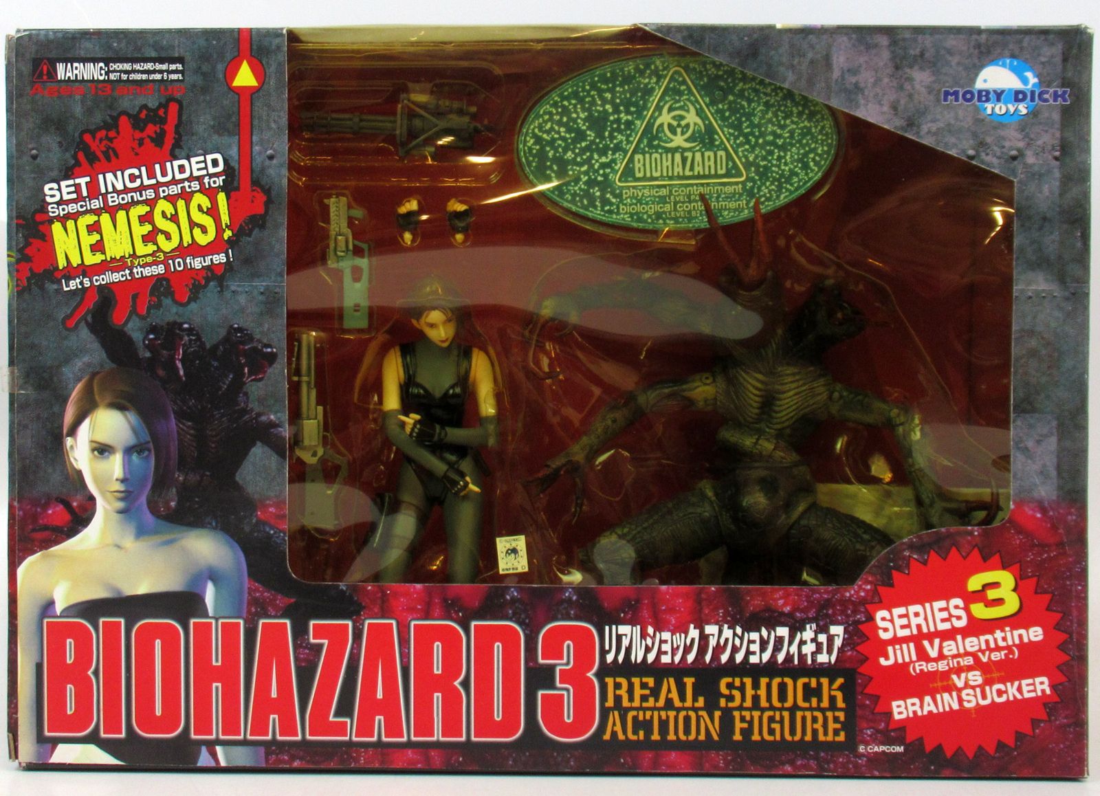 MOBY DICK SERIES 3 / REAL SHOCK ACTION FIGURE JILL VALENTINE (REGINA VER) VS BRAIN SUCKER