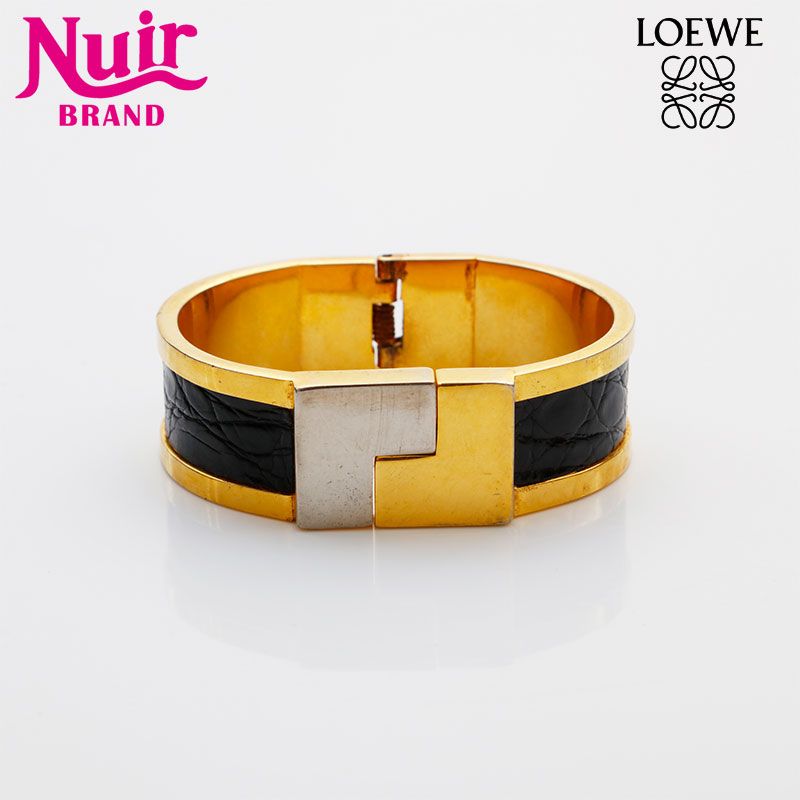 未使用 LOEWE ロエベ バングル ブレスレット LOEWE ロエベ レザーバングル 未使用 LOEWE バングル レザー
