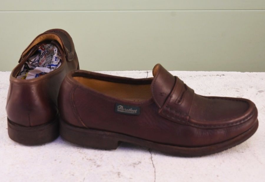 Y061◆メンズ Paraboot コインローファー 茶 26cm