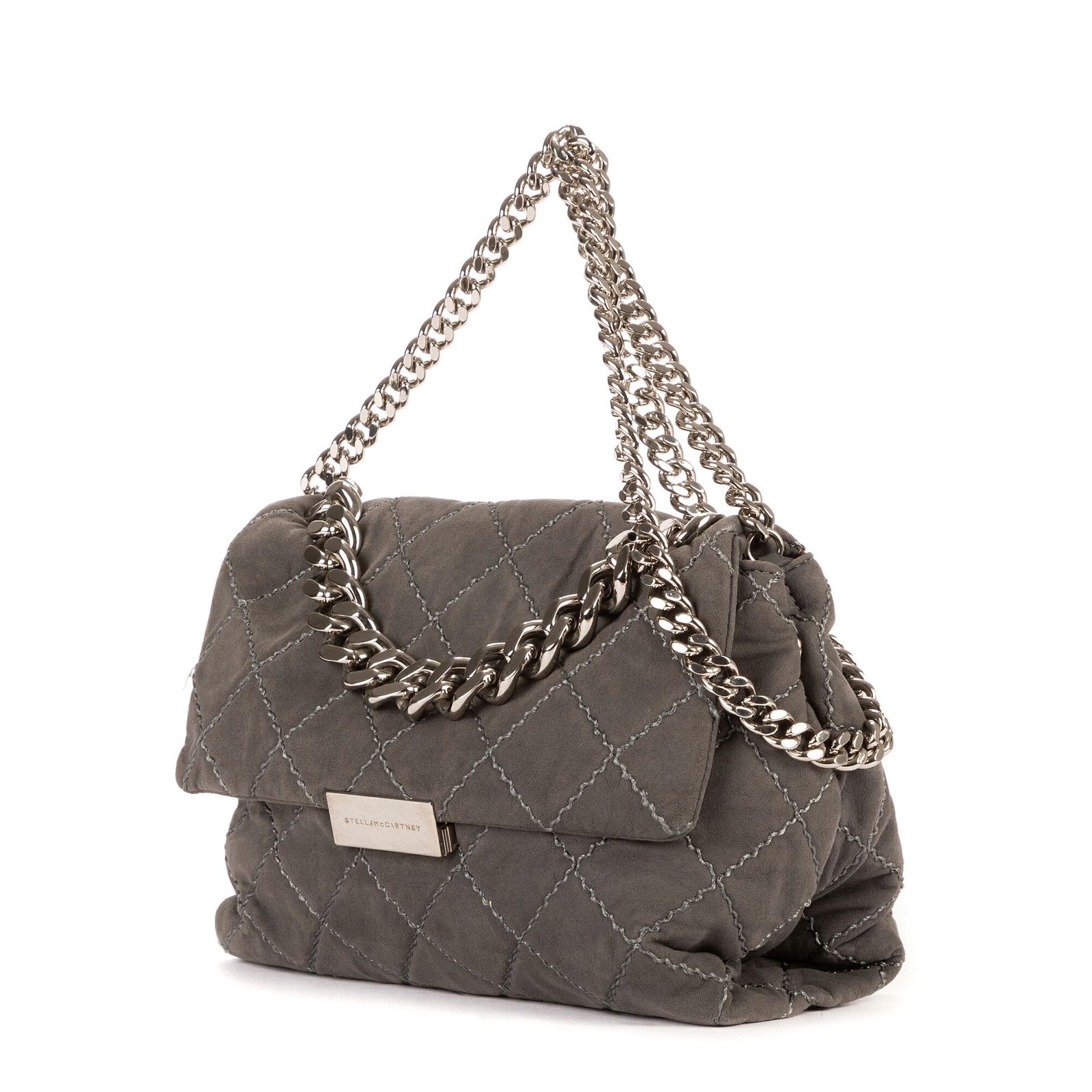 中古] Stella McCartney ステラ マッカートニーベケットフラップグレー 