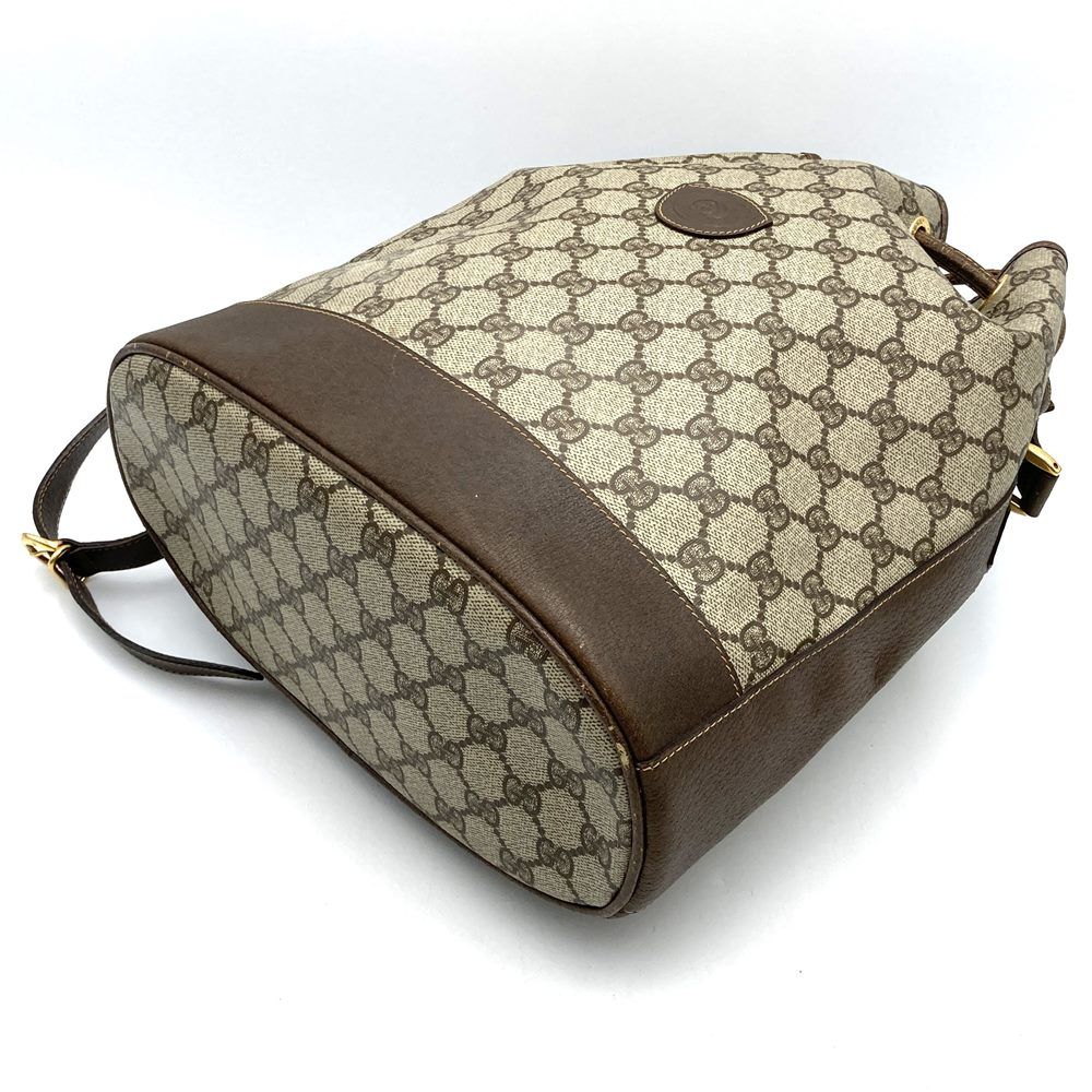 GUCCI　GGスプリーム 巾着 ハンドバッグ⭐︎ GUCCI グッチ 001 115 ショルダーバッグ 巾着型 GGスプリーム