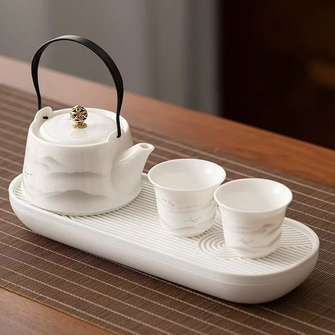 茶道セット 新しい未使用 茶器セット 提梁壺 持ち樋付き急須 ティーセット
