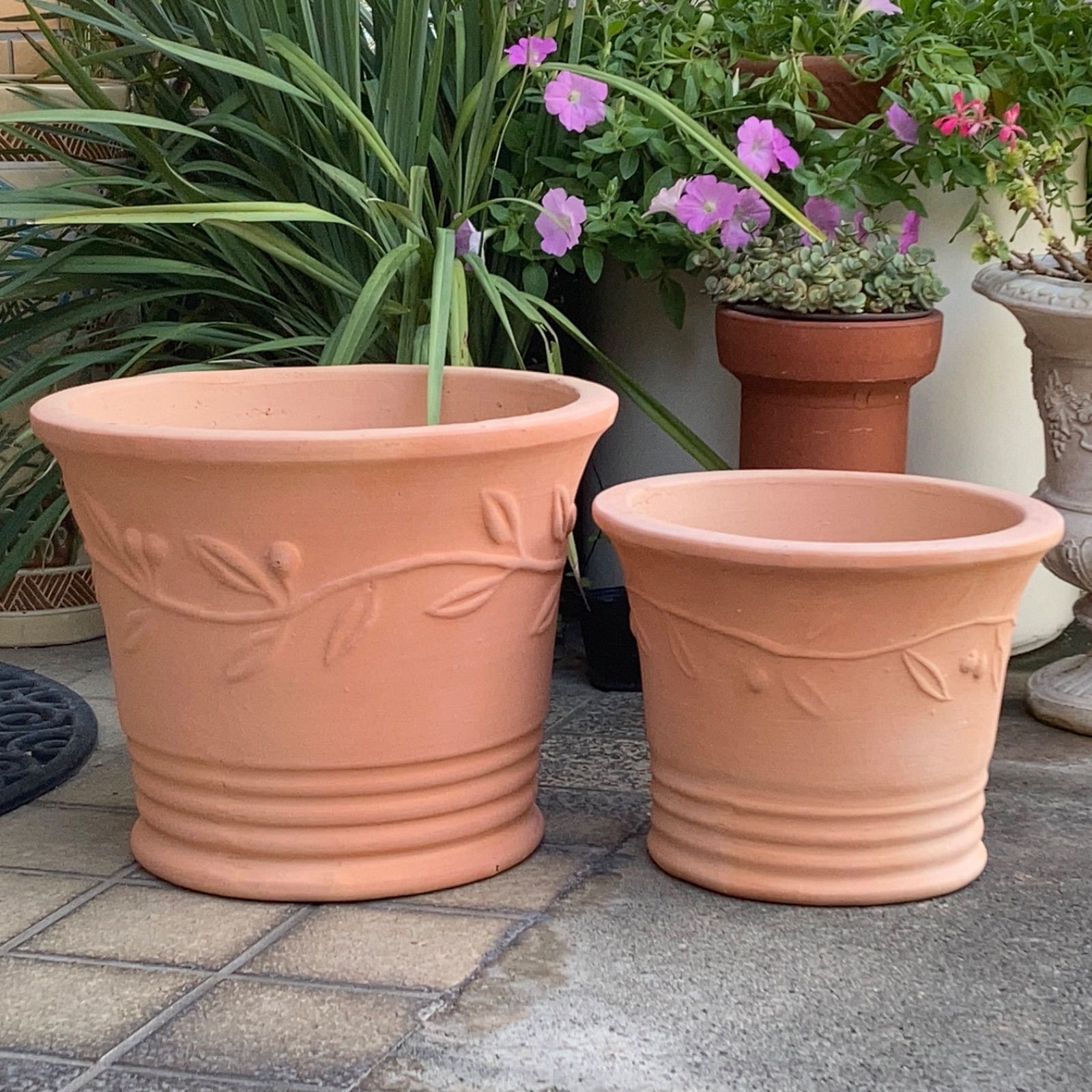 未使用】【L L大大型】かなり大きめです！素焼き 壺型 テラコッタ鉢