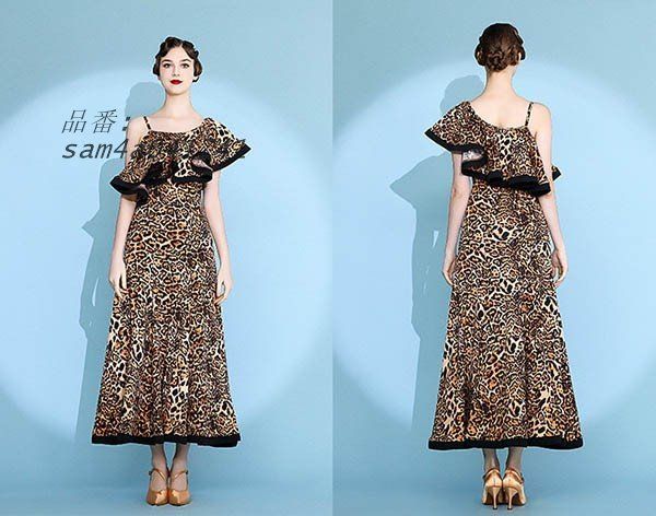 社交ダンスドレス 広がる裾