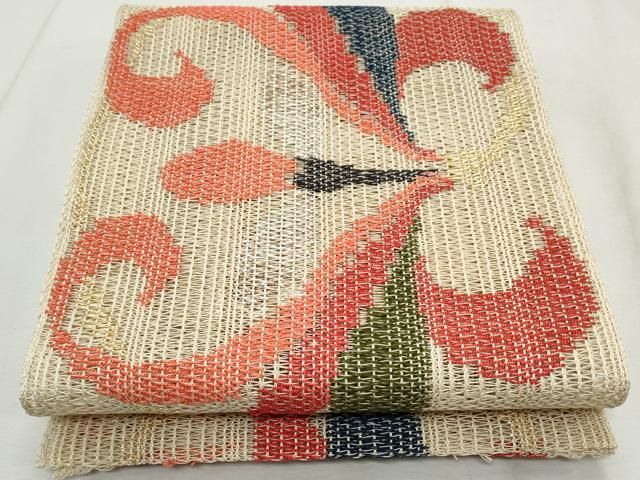 平和屋着物○八寸名古屋帯 作家物 吉祥文 金銀糸 正絹 逸品