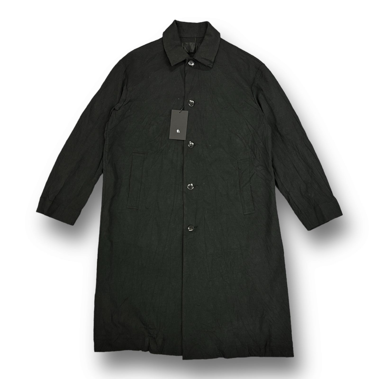 定価81400円 新品 th products 22AW Shrink Wide Volume Coat シュリンク ワイド ボリューム コート ティーエイチプロダクツ 2202-C25-M228  ブラック 2  60349A