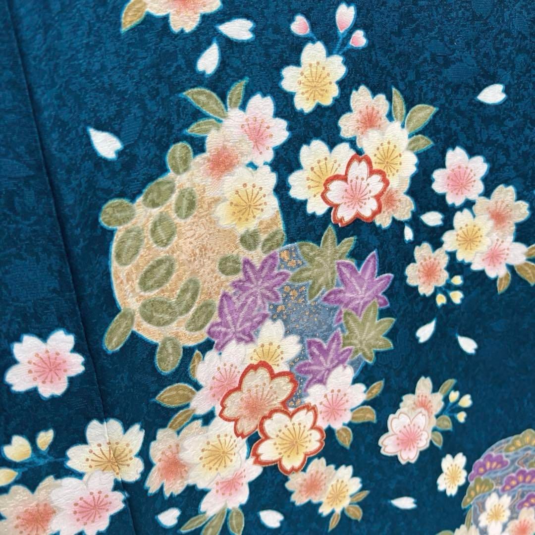 振袖 花紋 金彩 鞠 桜 萩 ヱ霞 七宝 熨斗 成人式 着物 101b d - メルカリ