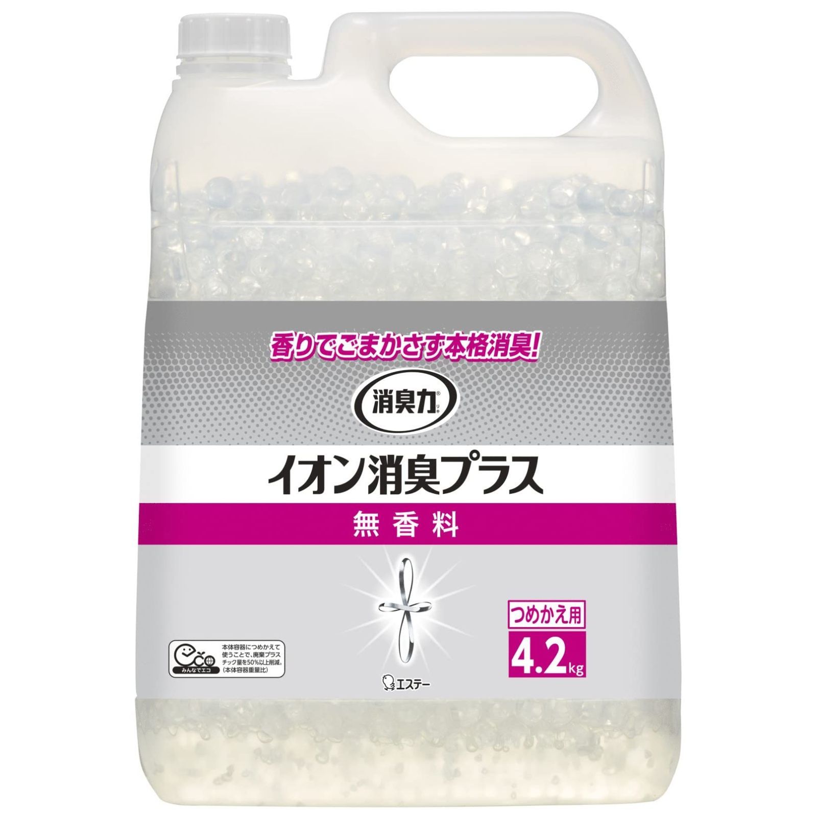 数量 大容量 イオン消臭プラス 部屋 トイレ用 置き型 無香料 業務用 つめかえ 消臭力 4.2ｋｇ クリアビーズ 部屋用 玄関 リビング キッチン トイレ たばこ 消臭剤 消臭 芳香剤