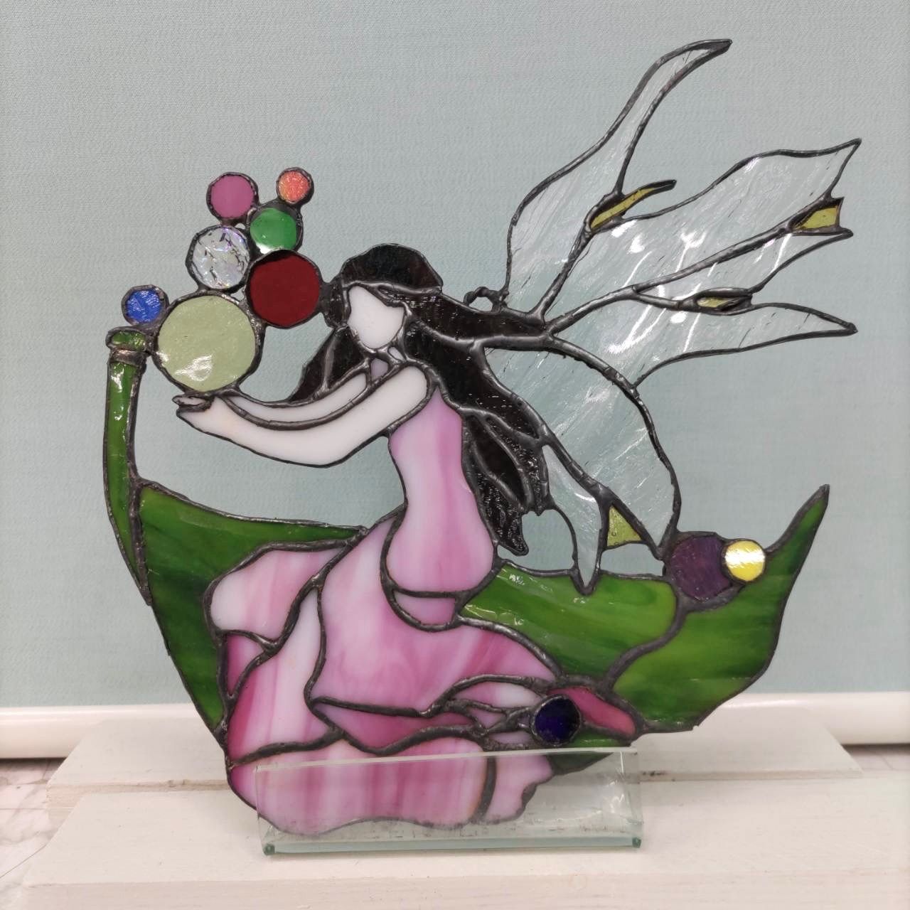 新品 エイミー・ブラウン 星のマントを纏った妖精 ヴィンテージ ステンドグラス 新品 エイミー・ブラウン 星のマントを纏った妖精 ヴィンテージ