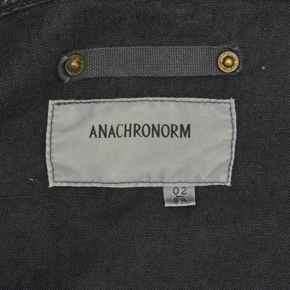 anachronorm】オンラインストア限定 AN141 BLACK SULFUR DYEING LINEN 