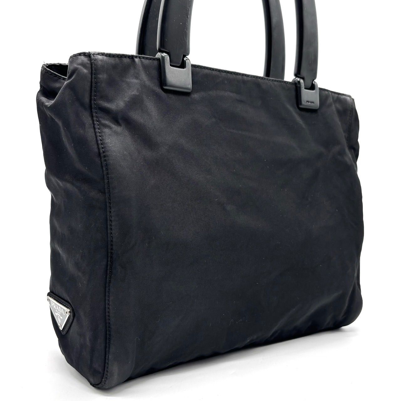 良品】 PRADA プラダ トートバッグ ハンドバッグ プラスチックハンドル 