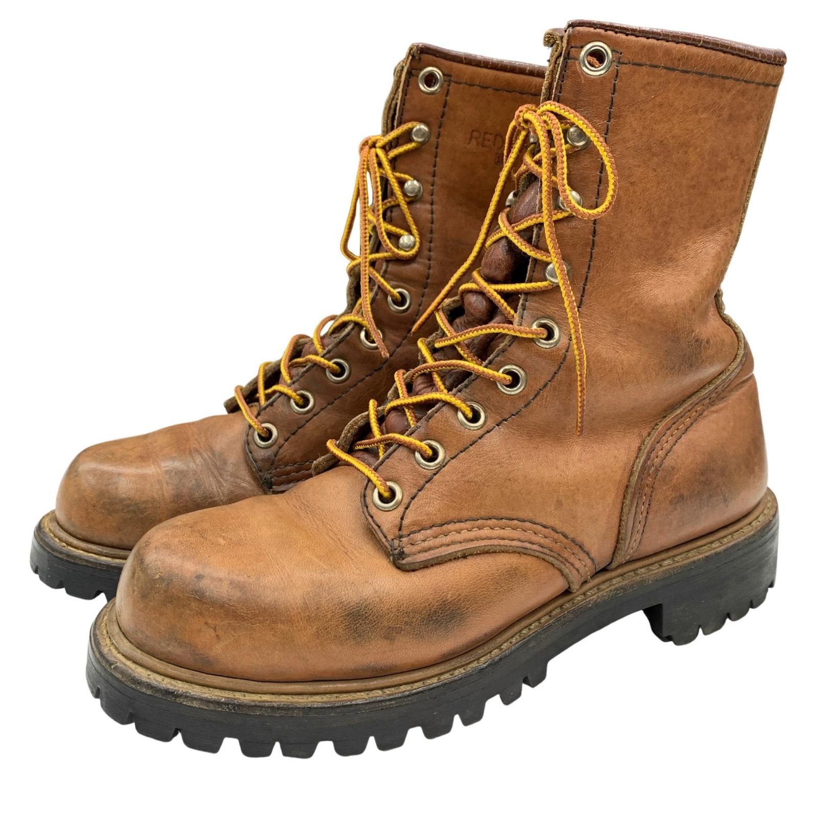 レッドウィング ハイカットブーツ 犬タグ ブラウン B233 RED WING レッドウィング 875 90s 四角犬タグ アイリッシュ