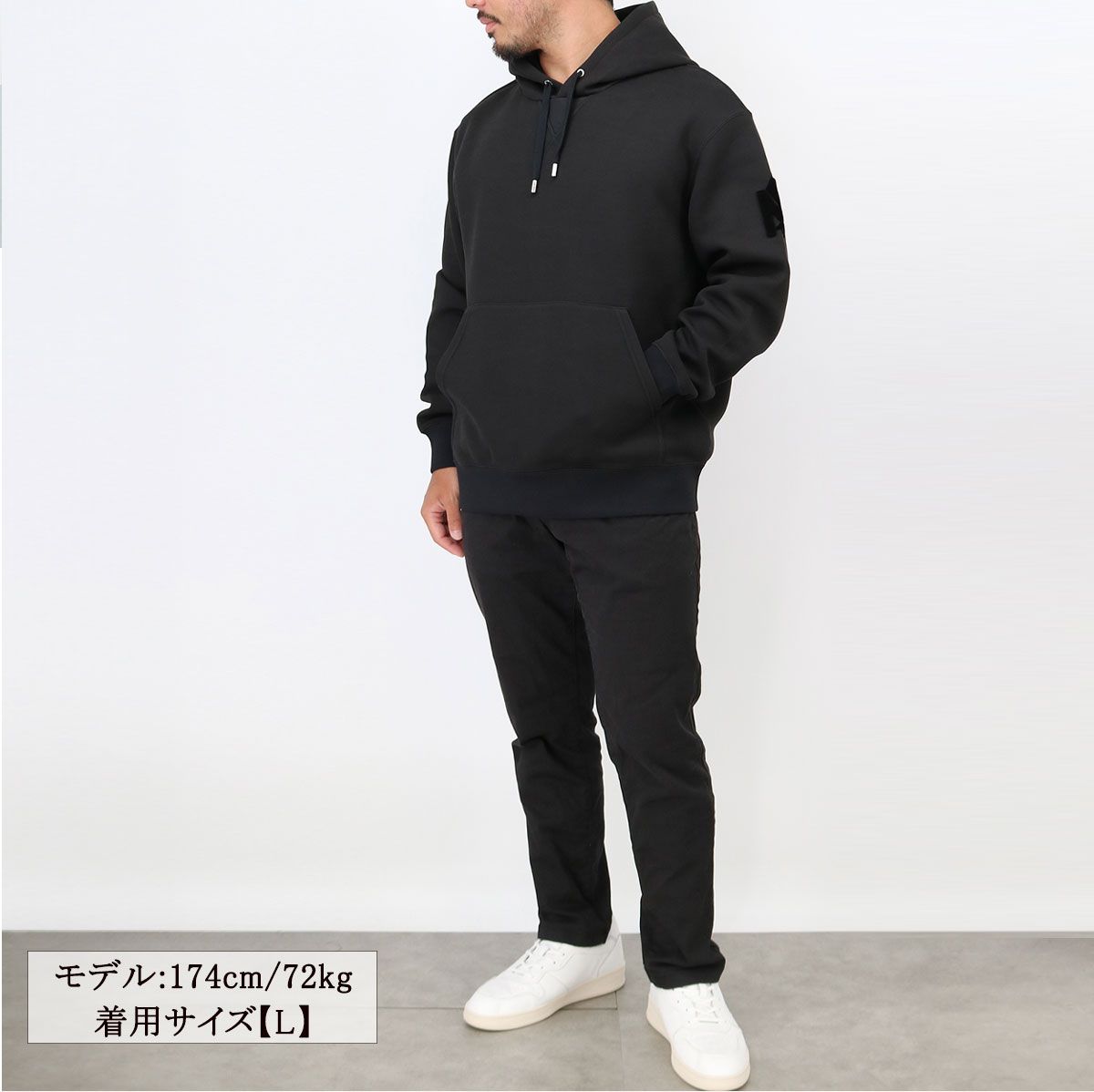 MACKAGE マッカージュ DOUBLE FACE JERSEY KRYS-R ロゴ フードパーカー