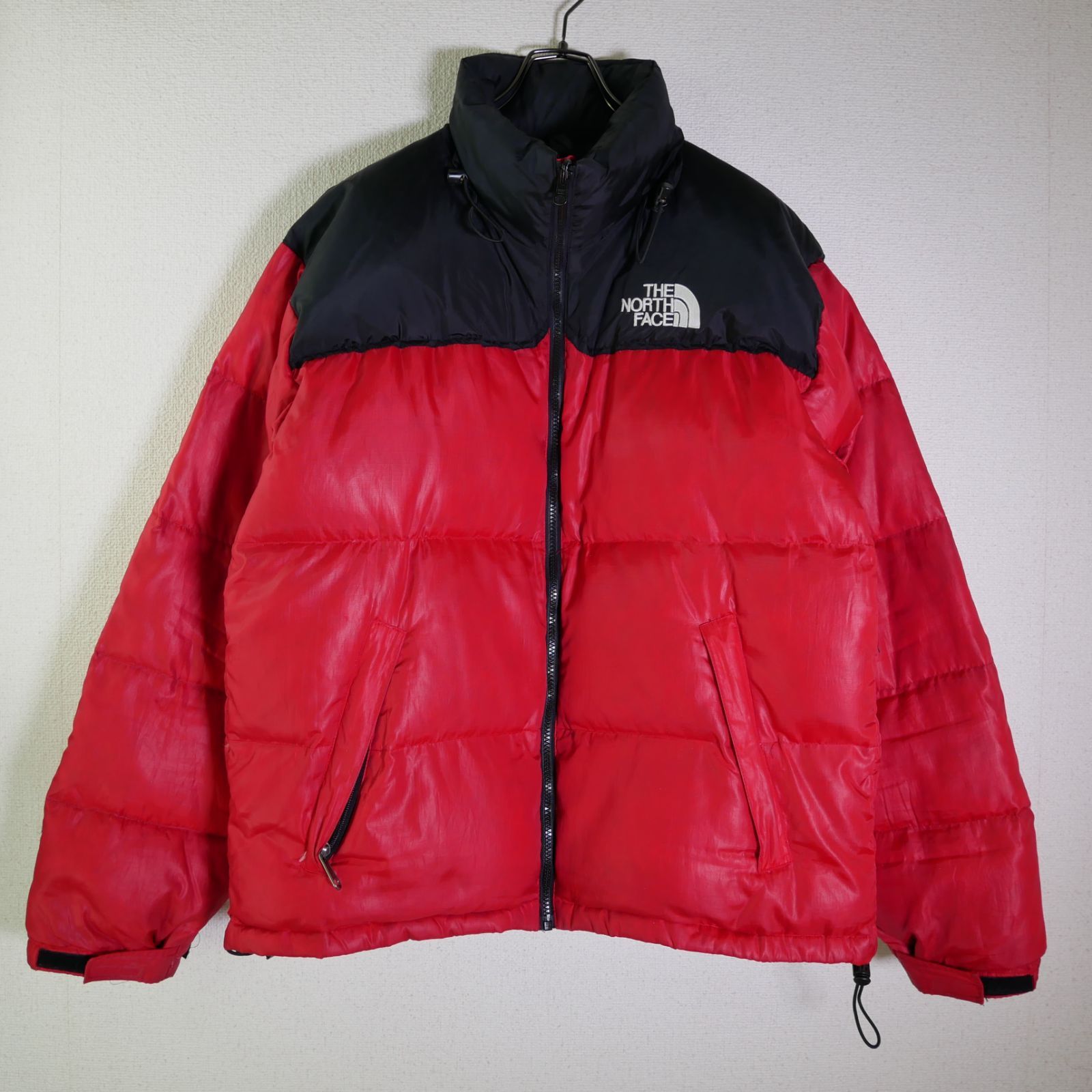 THE NORTH FACE 90s RED×BLACKカラー NUPTSE 700FILL DOWN JACKET−L 