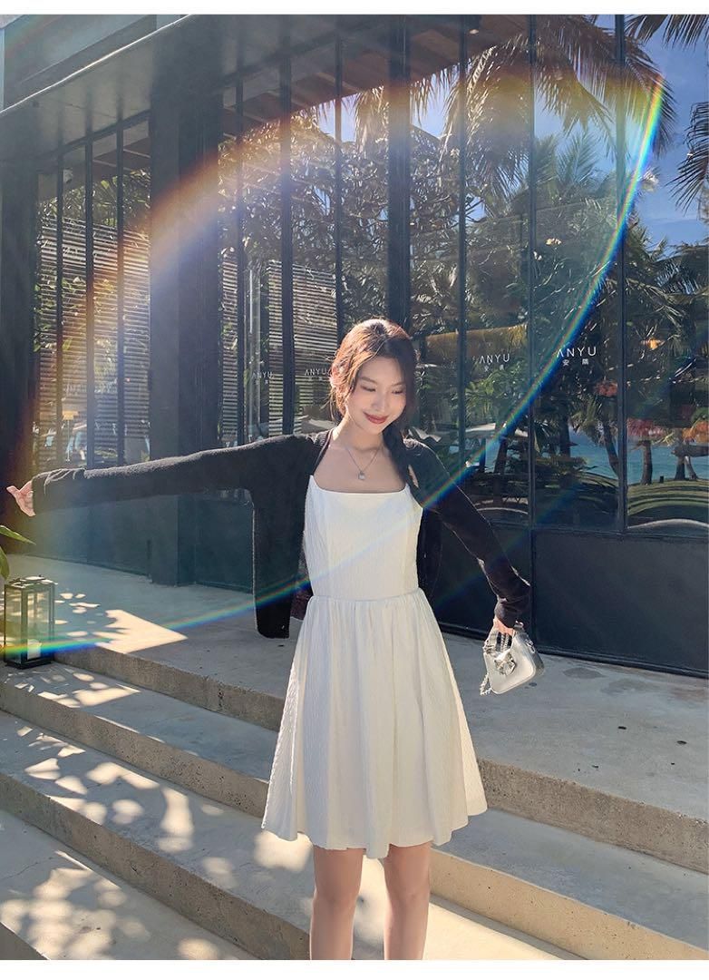 春セクシー フレンチホルターネックミニワンピースAライン女子会デート用