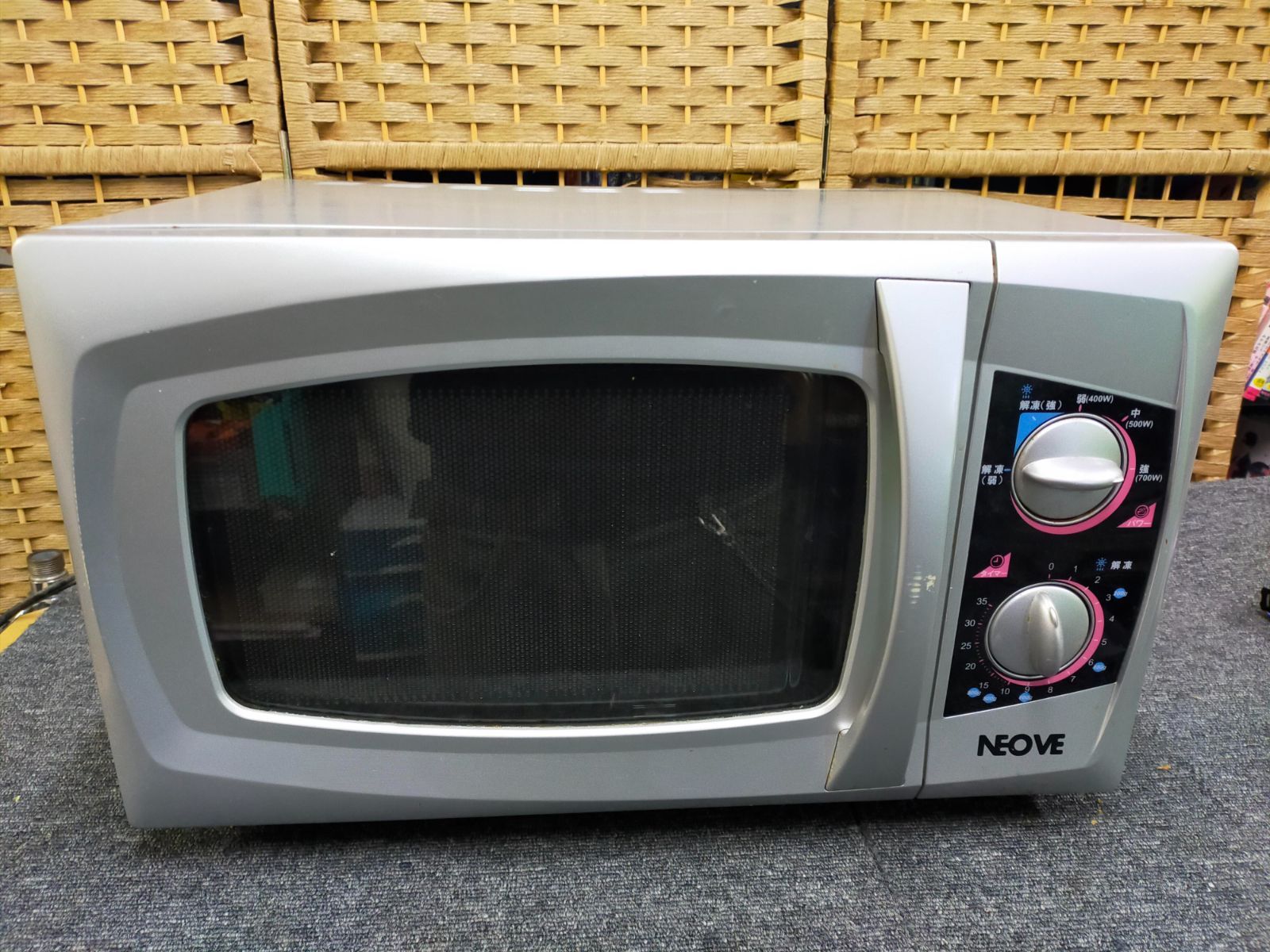 F01-20250206-0206 角田無線電気 MM717S-N5 電子レンジ ターンテーブル 50Hz 東日本 あたため/解凍/単機能/シンプル/一人暮らし 動作可能