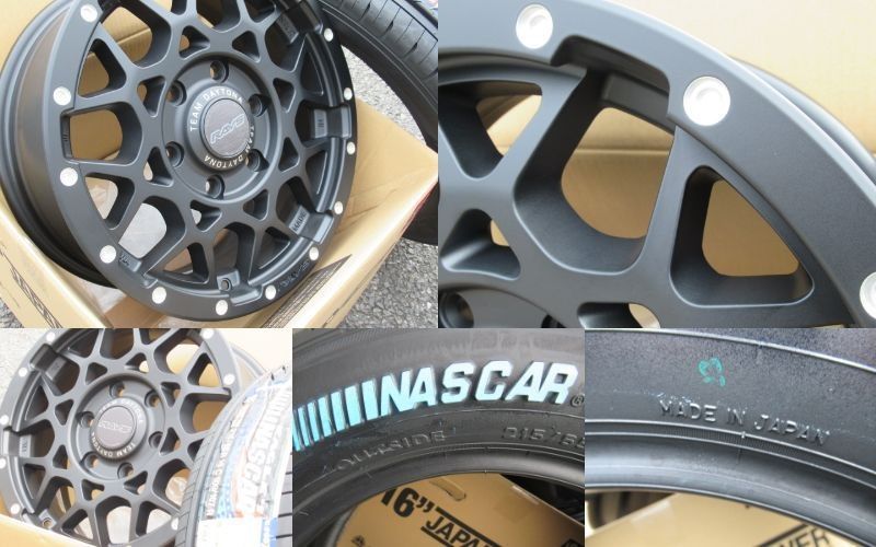 送料沖縄 離島を除き無料 200系ハイエース用 RAYS TEAM-DAYTONA M8ブラック ホワイトレター 215 65R16 GOODYEAR NASCAR PLUSタイヤ 4本セット